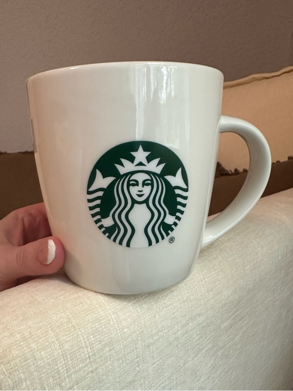Starbucks White Ceramic Mug with Green Siren Logo